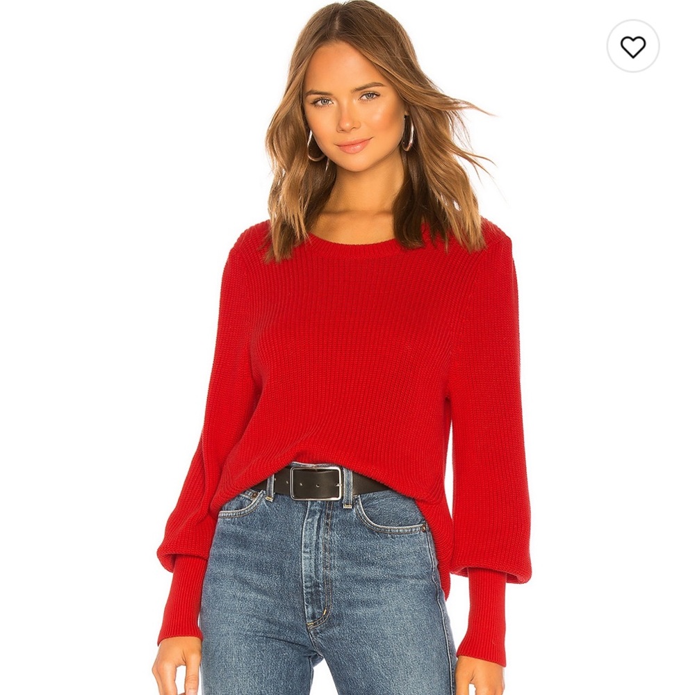 Bishop Sleeve Sweater from 525 on Revolve
